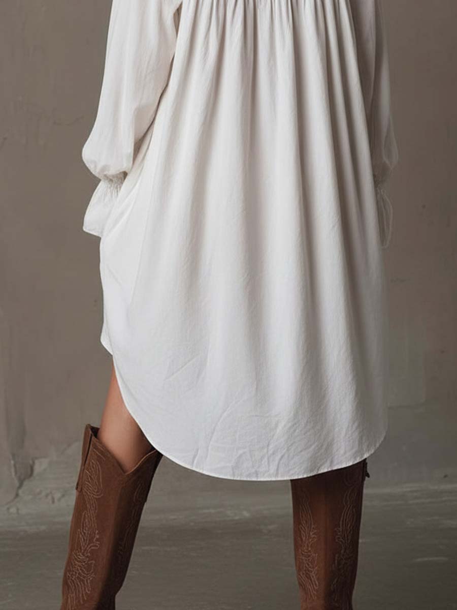 Anastasia™ | Lace Shirt Mini Dress
