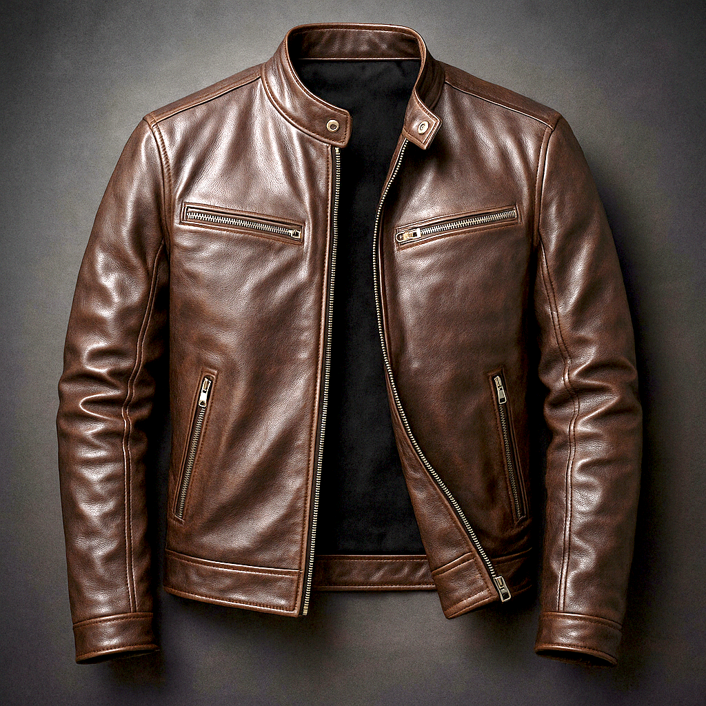 LARSâ„¢ | Vintage Motorcycle Jacket with Bold Fit for Everyday and Travel
