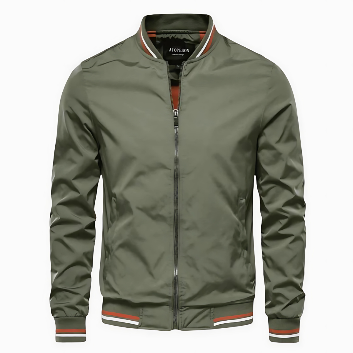 Kenneth™ | Classic Striped Trim Bomber Jacket