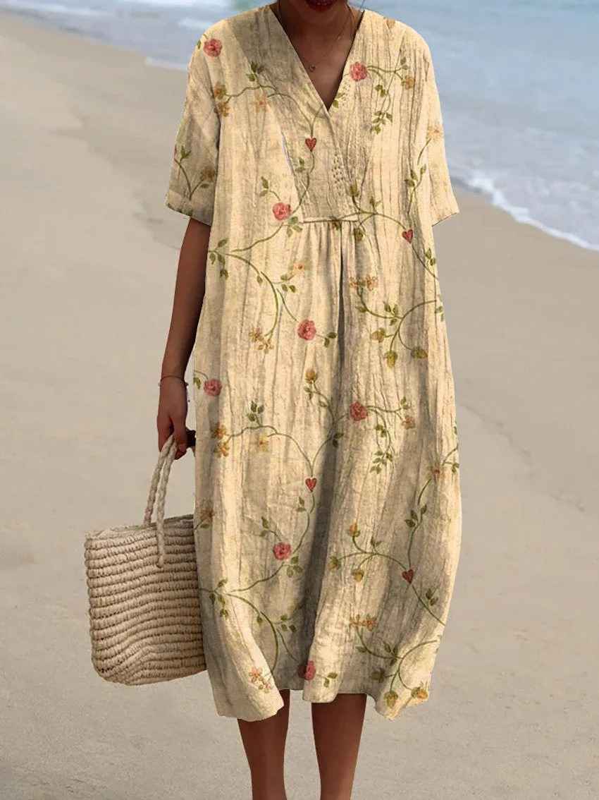 Merel - Vintage Floral Maxi Dress