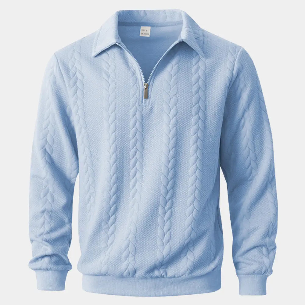 GRIFFIN | ELEGANT KNIT POLO WITH ZIP