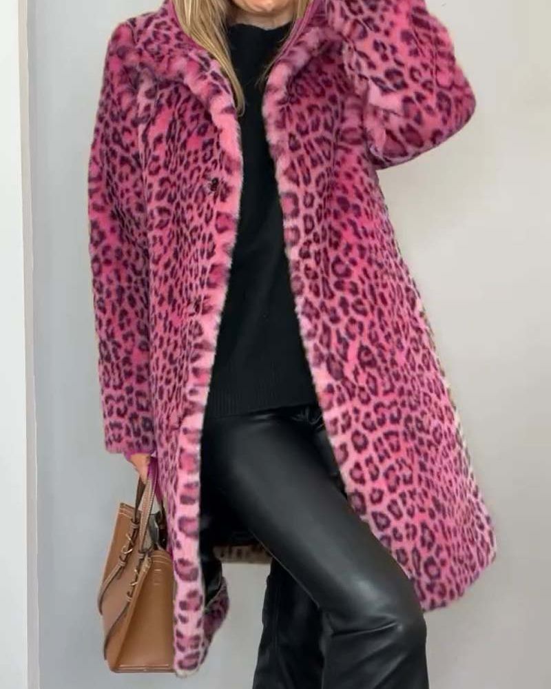 BIANCA | Long Leopard Coat with Timeless Elegance and Refined Comfort
