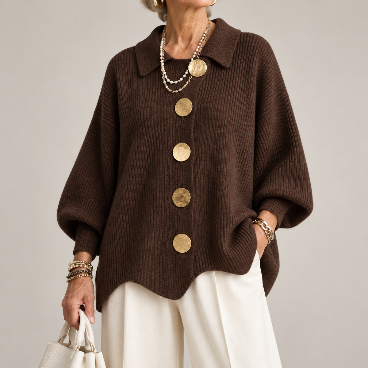 Ardelle™ | Oversized Collared Cardigan