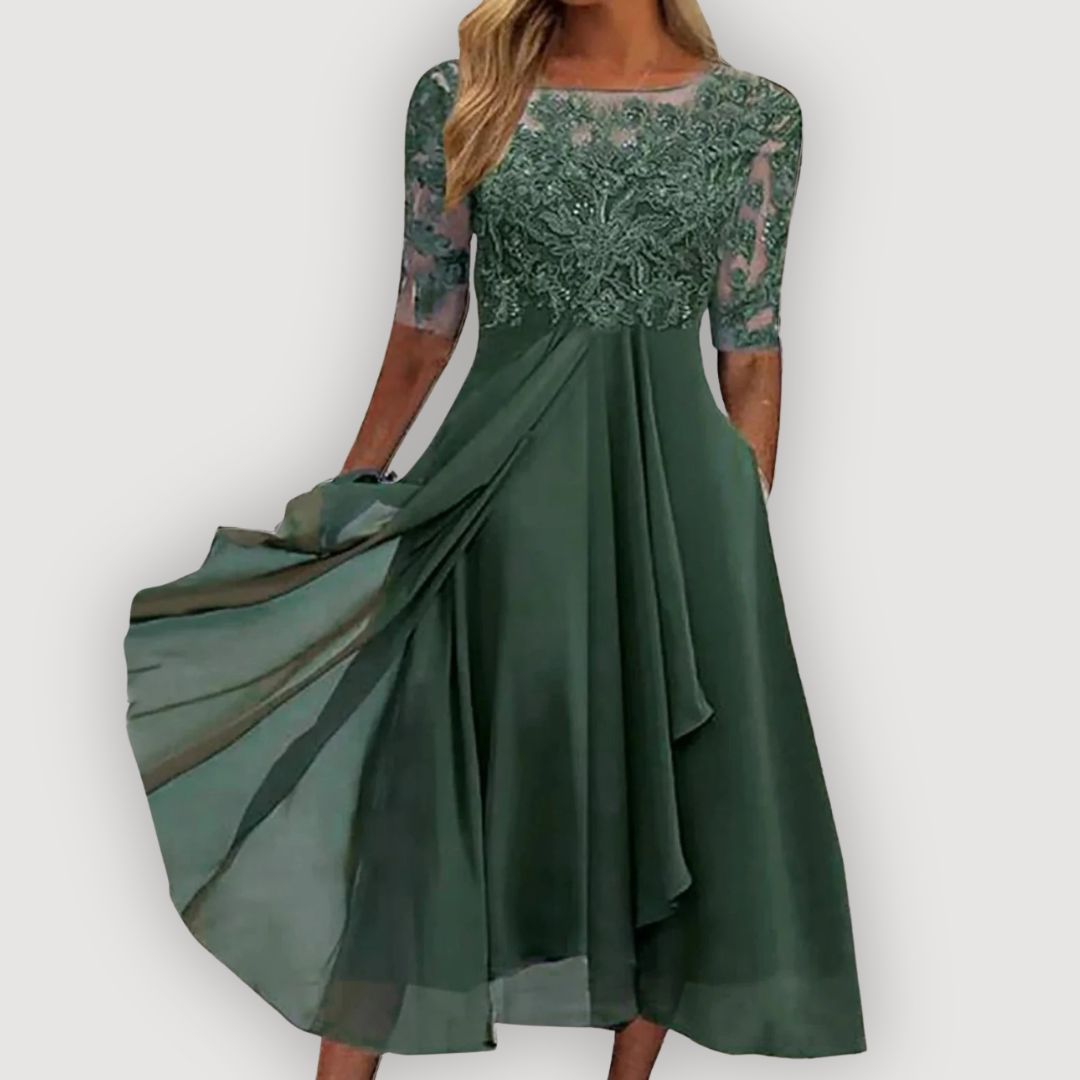 LYRIC | Flattering Midi Dress for Effortless Grace and Formal Events