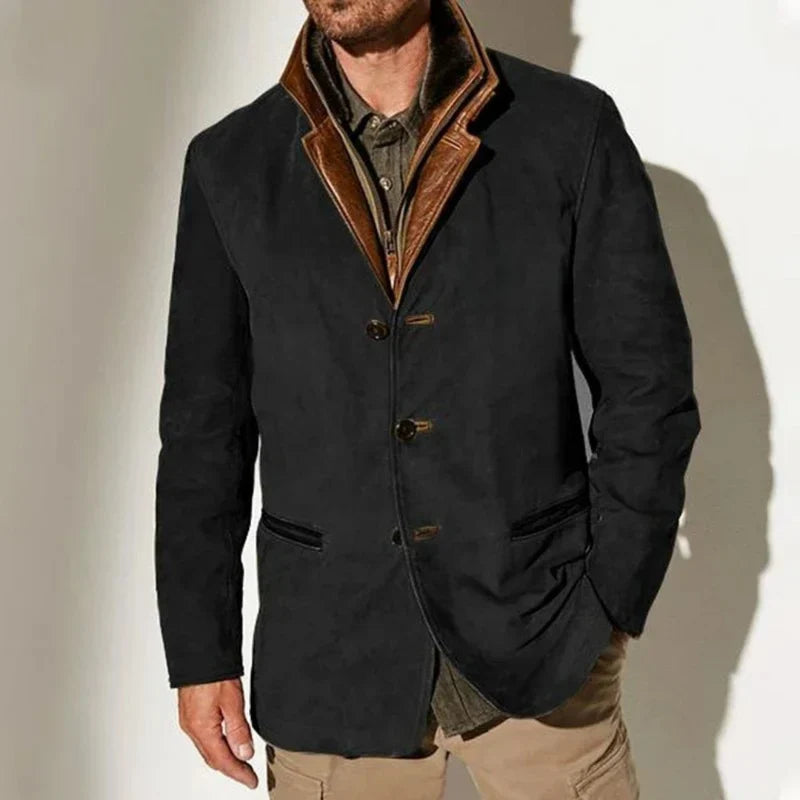 Arthur™ | Vintage Suede-Look Layered Blazer Jacket