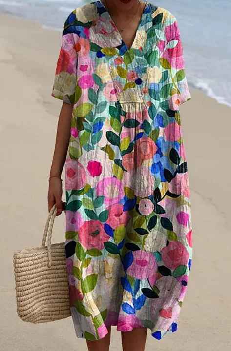 Fenna™ - Summer Breeze Printed Dress
