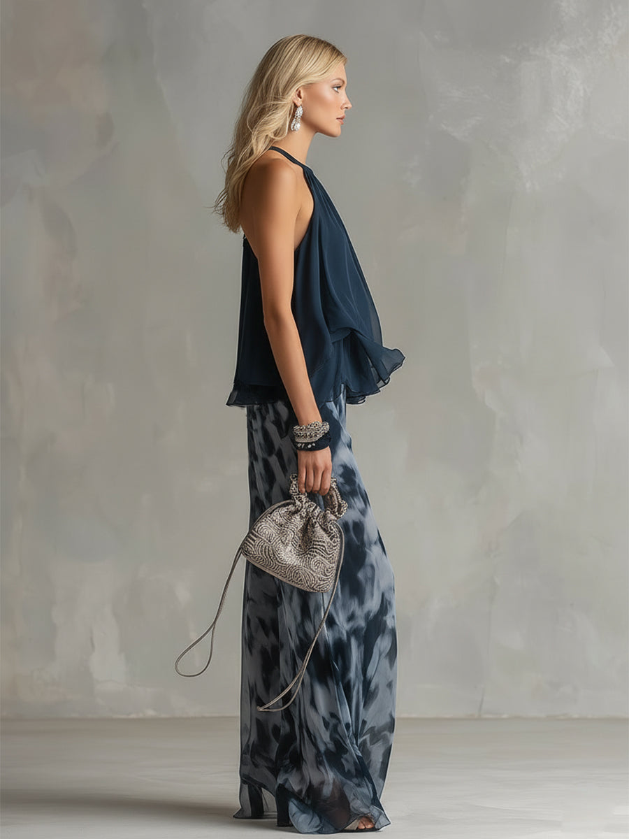 Cosima | Elegant Halter Two-Piece Set