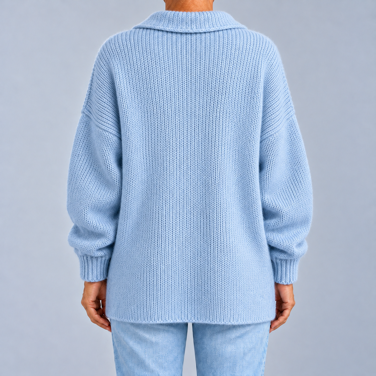 Laura | Oversized Cardigan with Shirt Collar