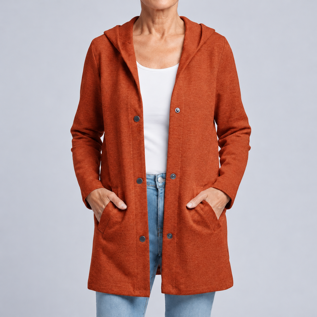 Costanza | Hooded Cardigan with Buttons