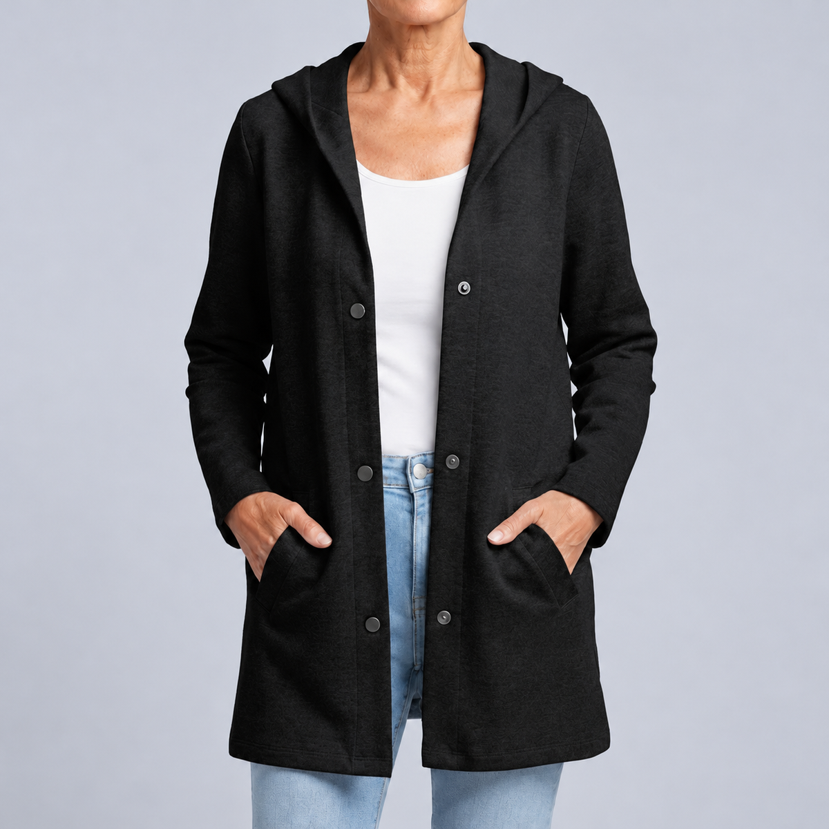 Costanza | Hooded Cardigan with Buttons