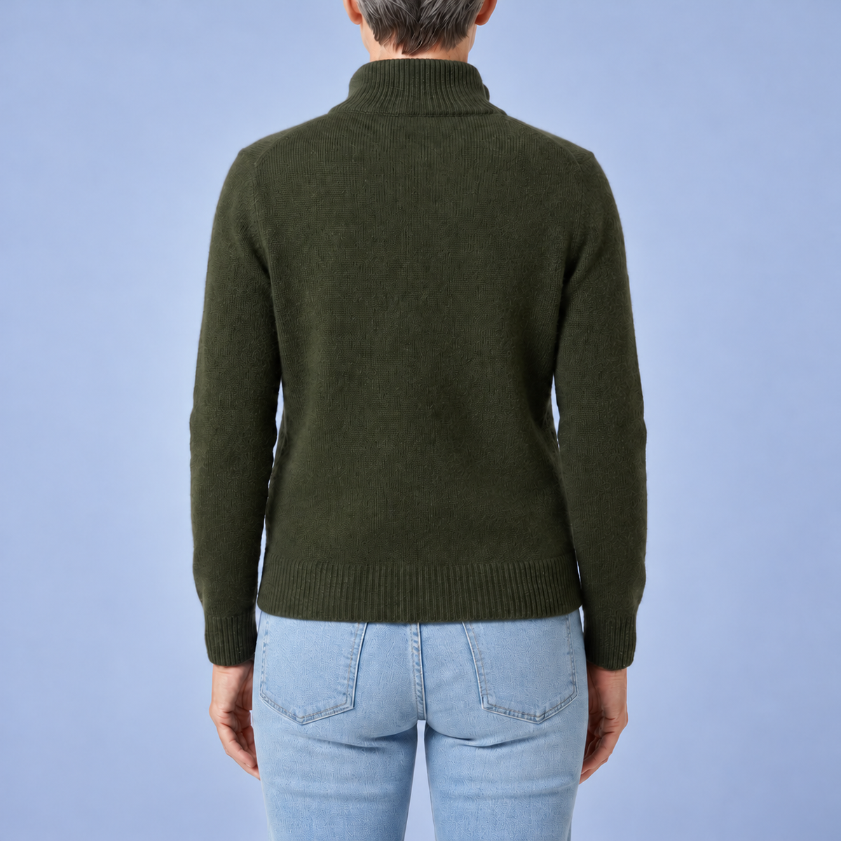Noemi | Cardigan with Zip and High Collar