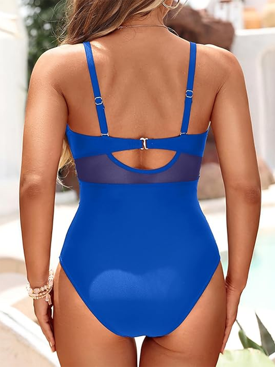 SOFIA | One-Piece Swimsuit with Transparent Accents and Elegant Shaping Fit