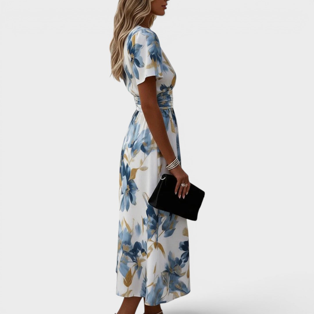 Elara | Midi Dress with Floral Band