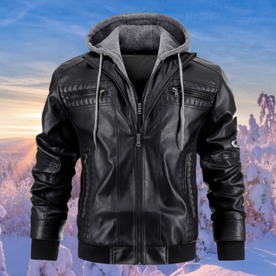 Hubert | Hooded & Leather Rock Jacket