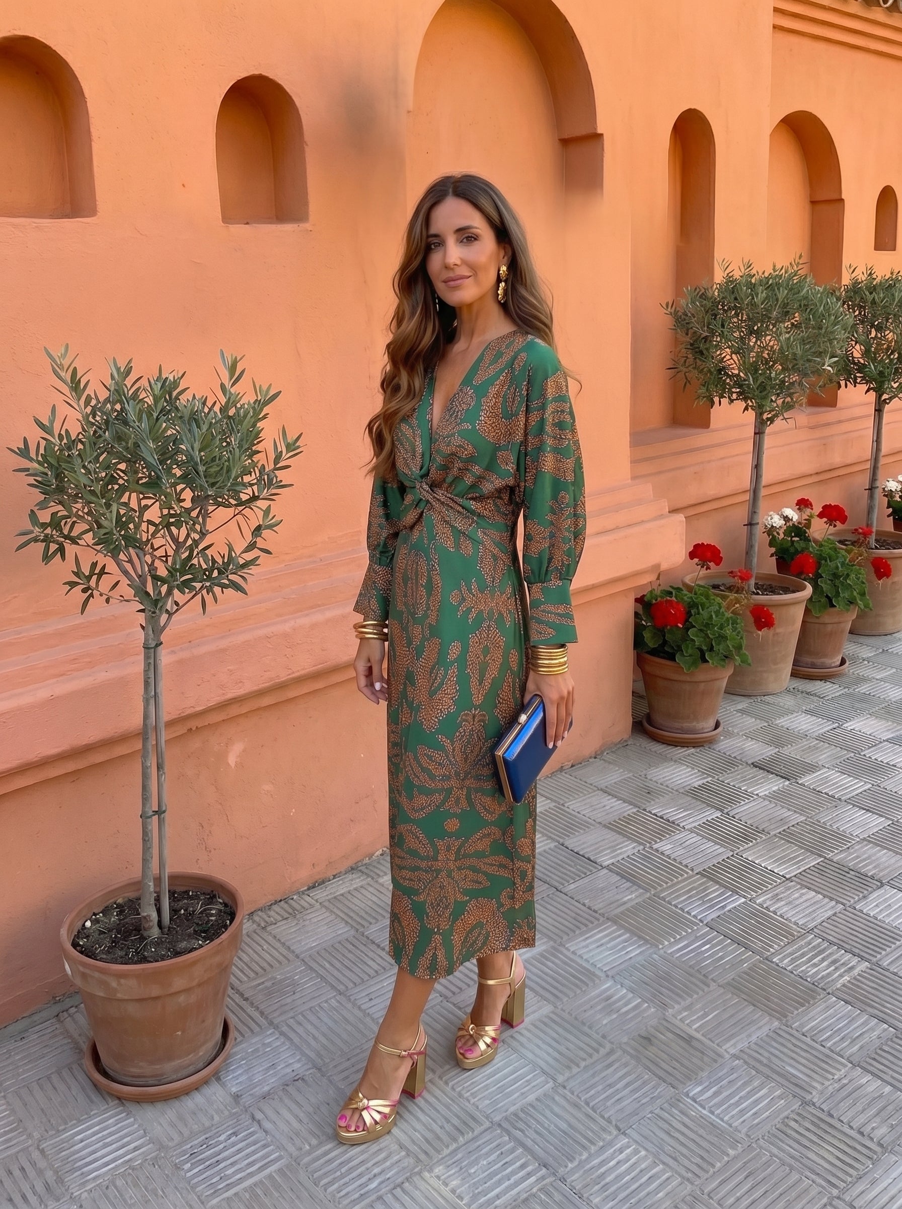Printed Midi Dress