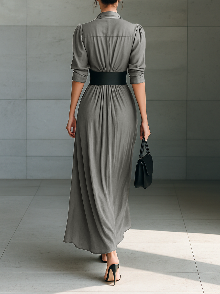 Zéphyrine | Long Pleated Dress