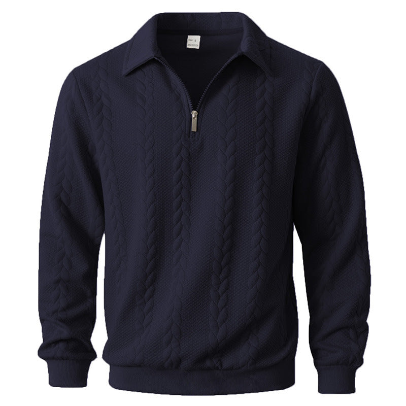 GRIFFIN | ELEGANT KNIT POLO WITH ZIP
