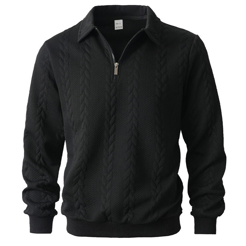 GRIFFIN | ELEGANT KNIT POLO WITH ZIP