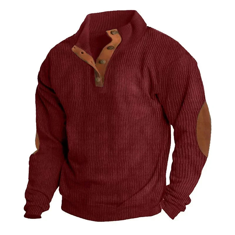 Hudson™ Corduroy Button-Collar Pullover