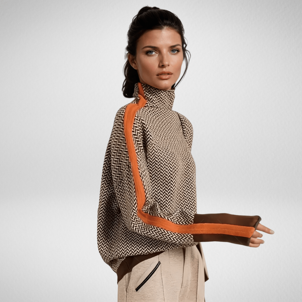 Helena | Elegant Sweater with Contrasting Stripes for Daily Comfort