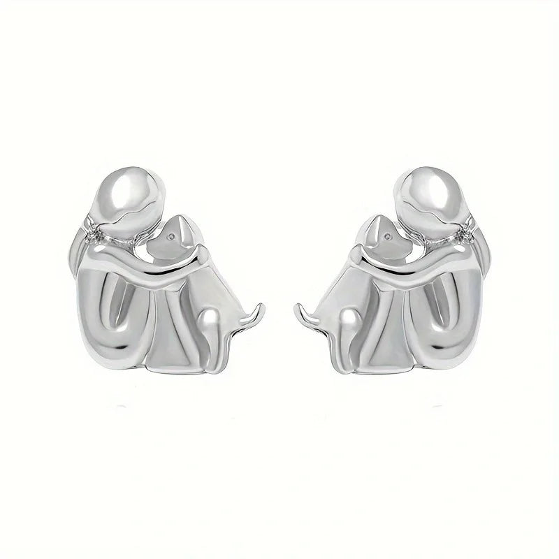 Bicolor Hugg Earrings in Silver and Gold