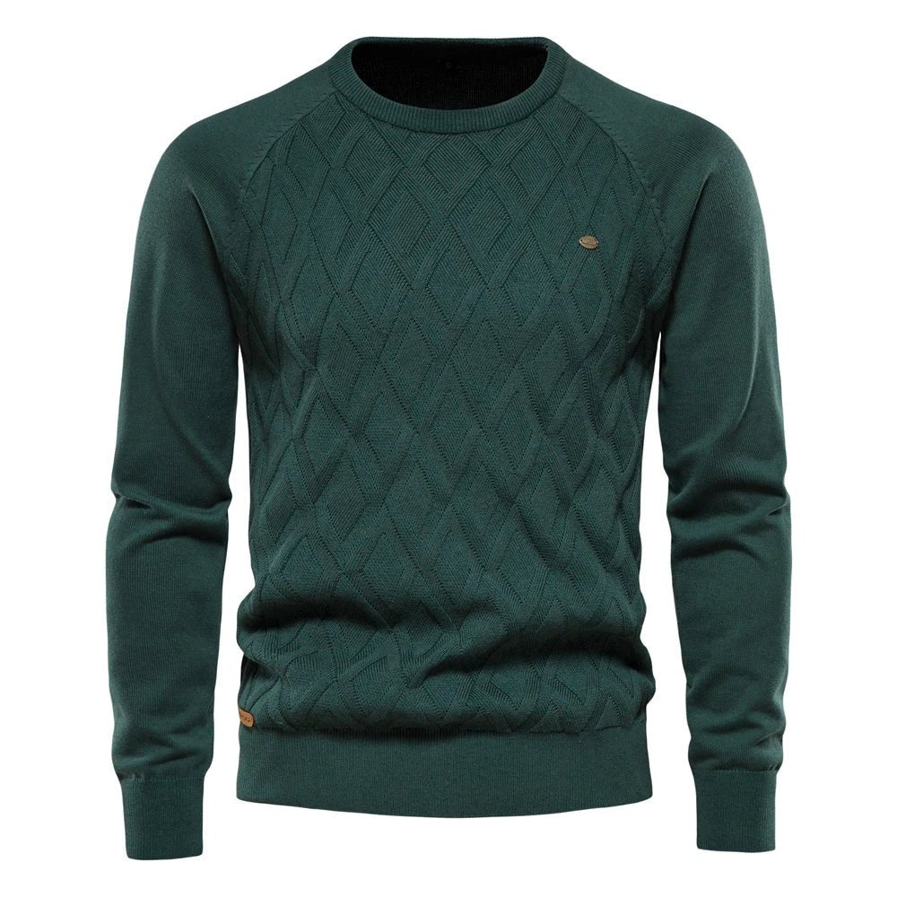 Theodor | Men's Sweater with Check Pattern