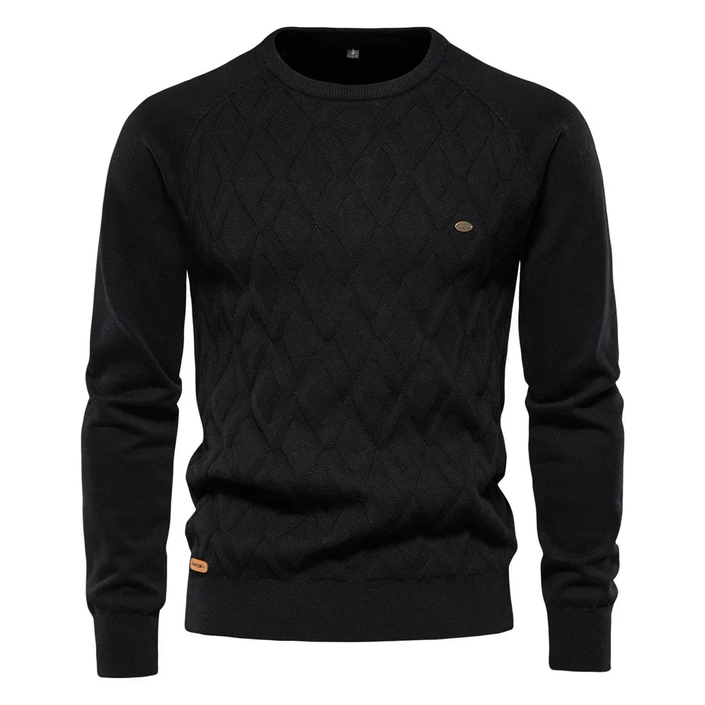 Theodor | Men's Sweater with Check Pattern