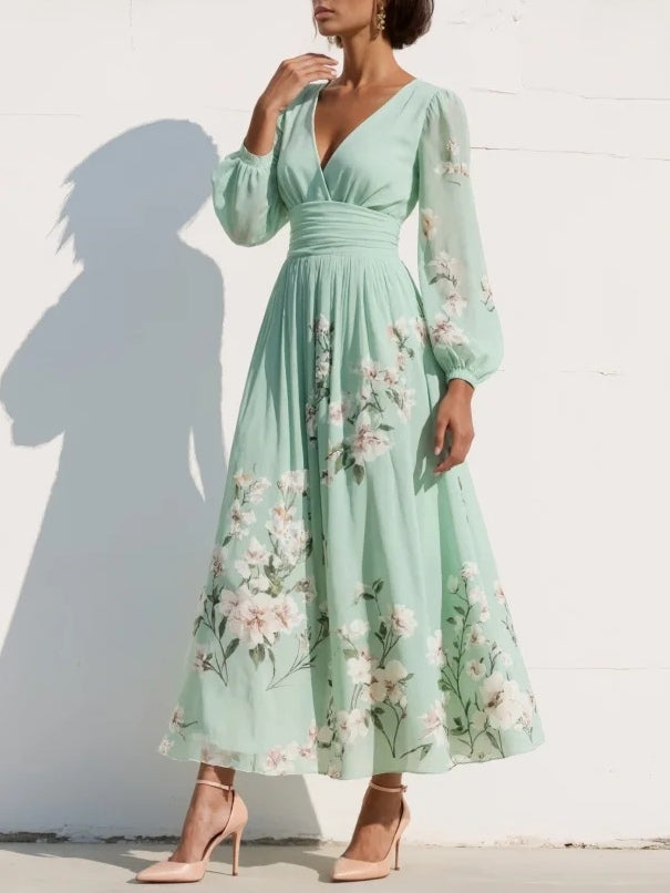 Aurelia | Midi Dress with V-Neck