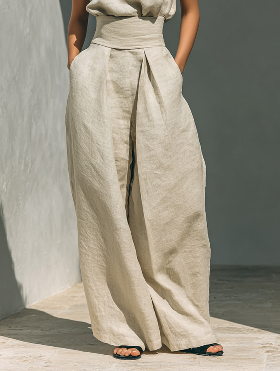 Iris | Relaxed Sleeveless Wide-Leg Two-Piece Set