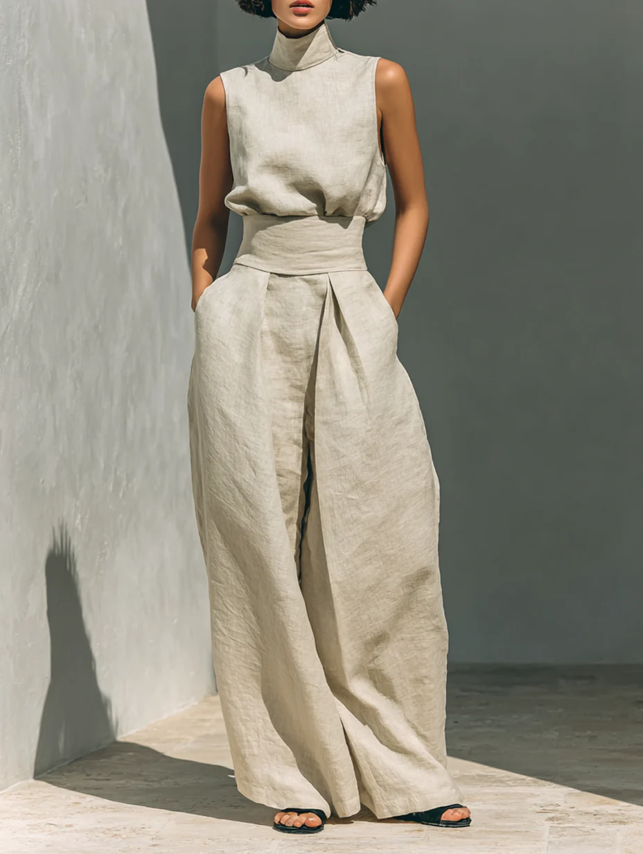 Iris | Relaxed Sleeveless Wide-Leg Two-Piece Set