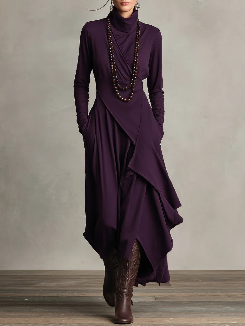 Arielle | Vintage Asymmetrical Collar Dress
