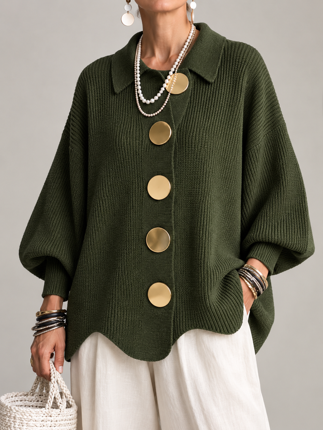 Ardelle™ | Oversized Collared Cardigan
