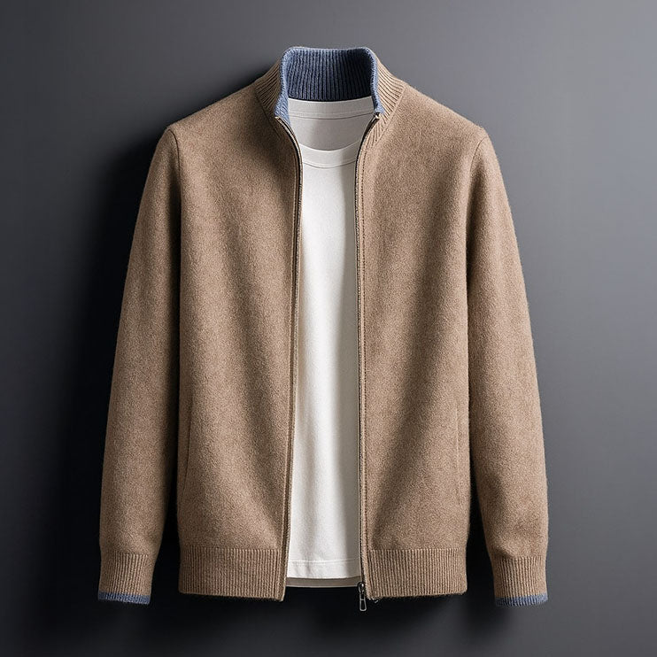 ROSSI ROMA™ | Men's Knitted Jacket with Zipper Warmth and Elegant Everyday Style