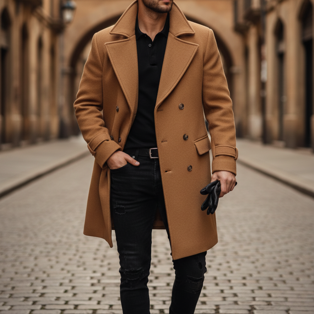 Marcello | Elegant Winter Overcoat with Tailored Fit for Day and City
