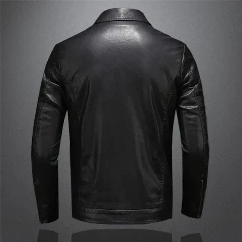 HARTON™ | Chic Black Leather Jacket