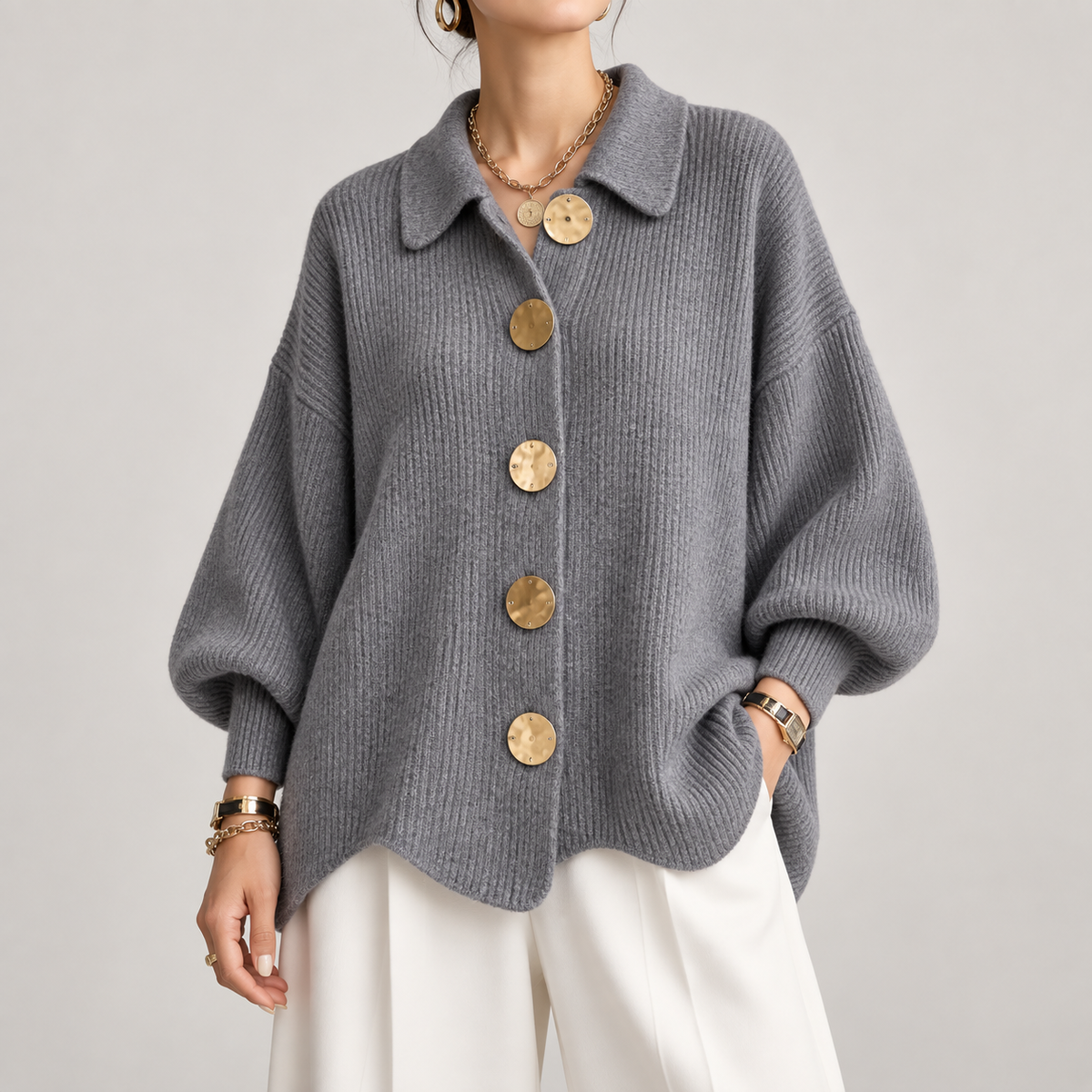 Ardelle™ | Oversized Collared Cardigan