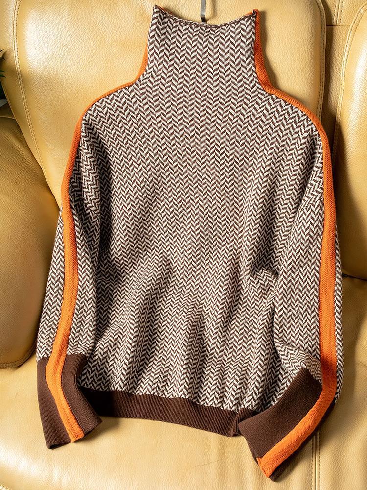 Helena | Elegant Sweater with Contrasting Stripes for Daily Comfort