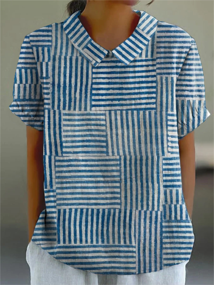 Amelia | Patchwork Striped Shirt