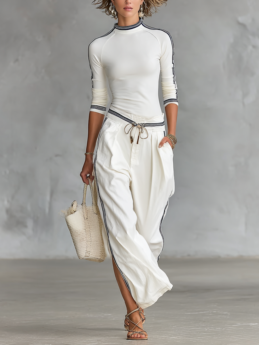 Sport Set Loose Pants with Drawstring