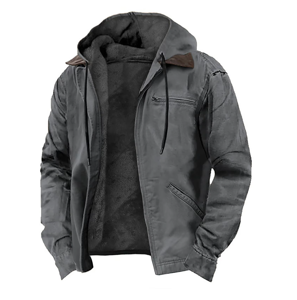 Isak™ | Warm Fleece Lined Hooded Vintage Jacket