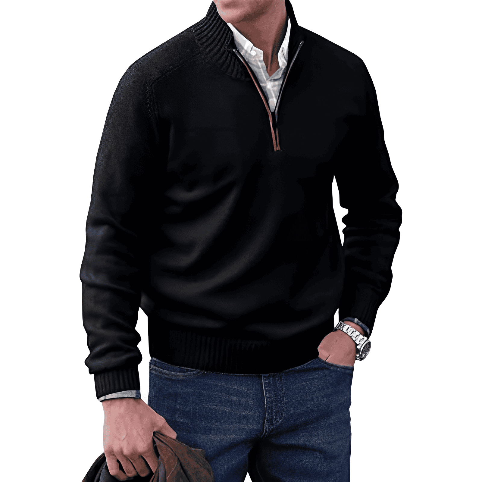 JERSEY | Comfortable and elegant winter sweater with zipper