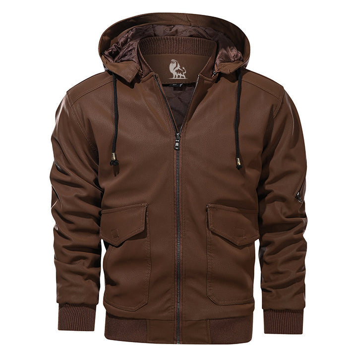 Garnier™ | Leather Jacket with Hood