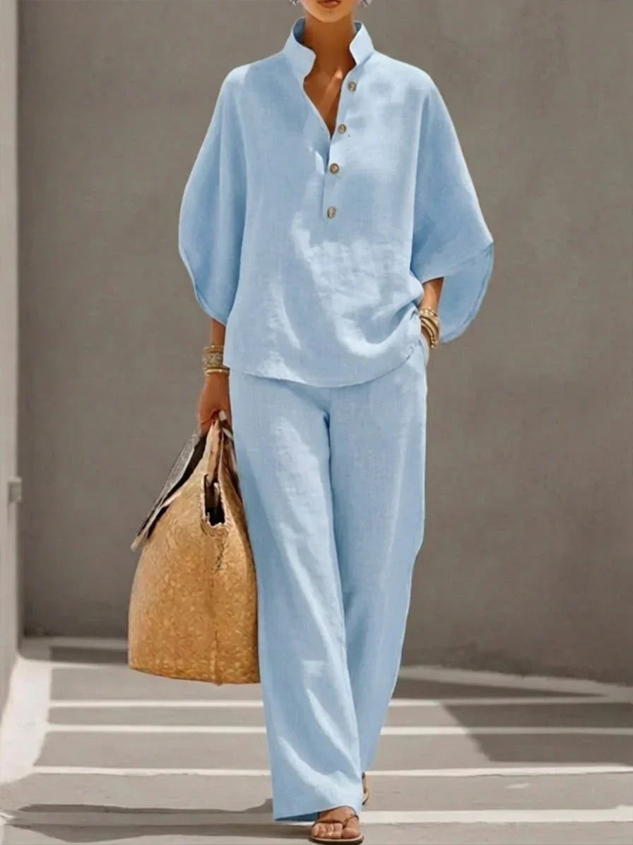 Sophie | Set with Batwing Sleeves and Wide Pants