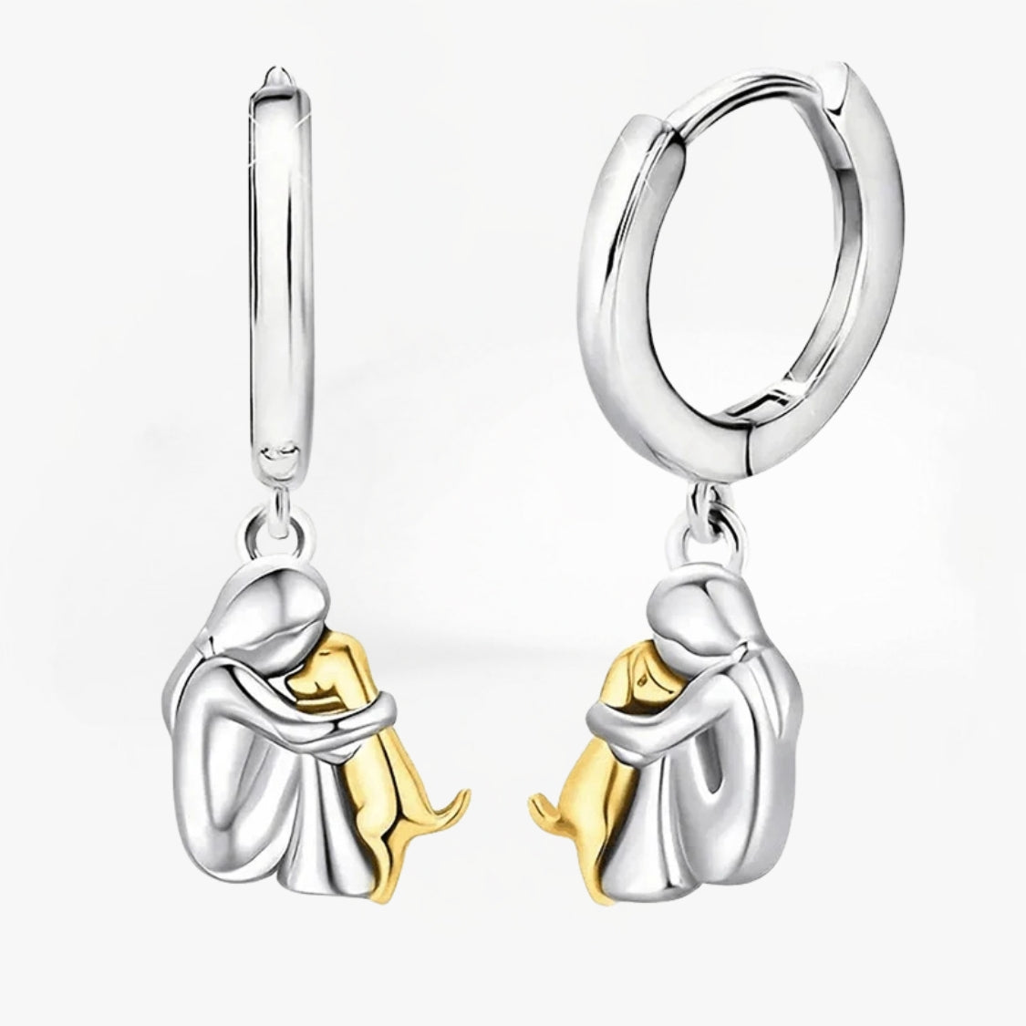 Ginny™ - Earrings with Dog Icon (Round Closure)