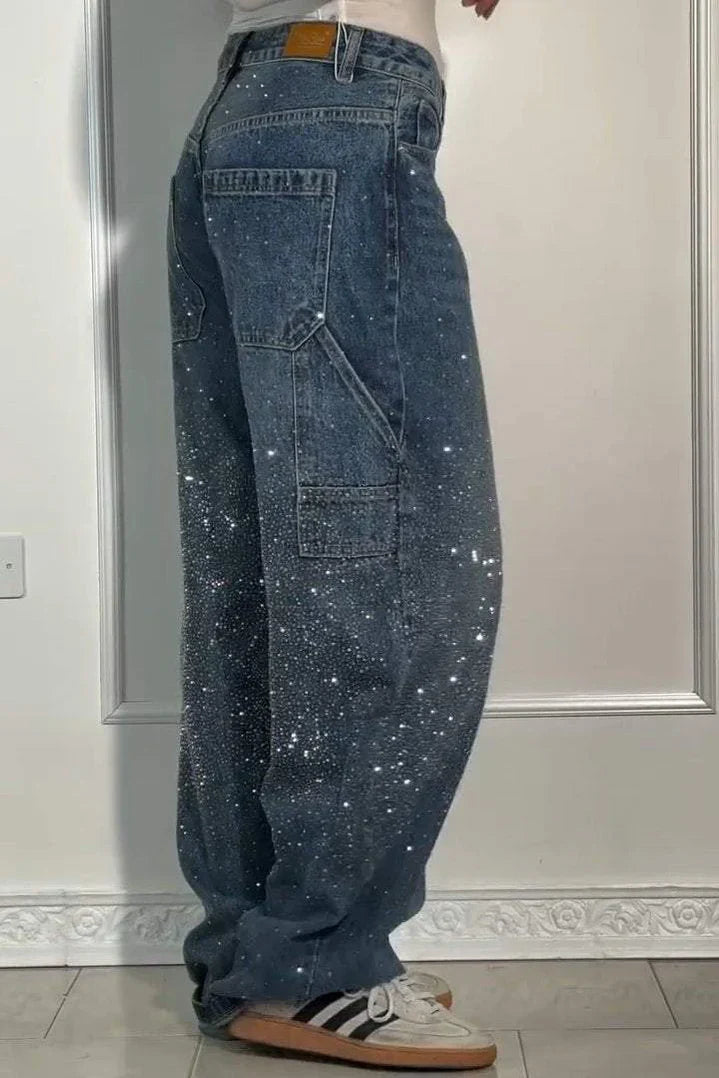 NOVA | Sparkle Wide-Leg Jeans for a Galactic Look