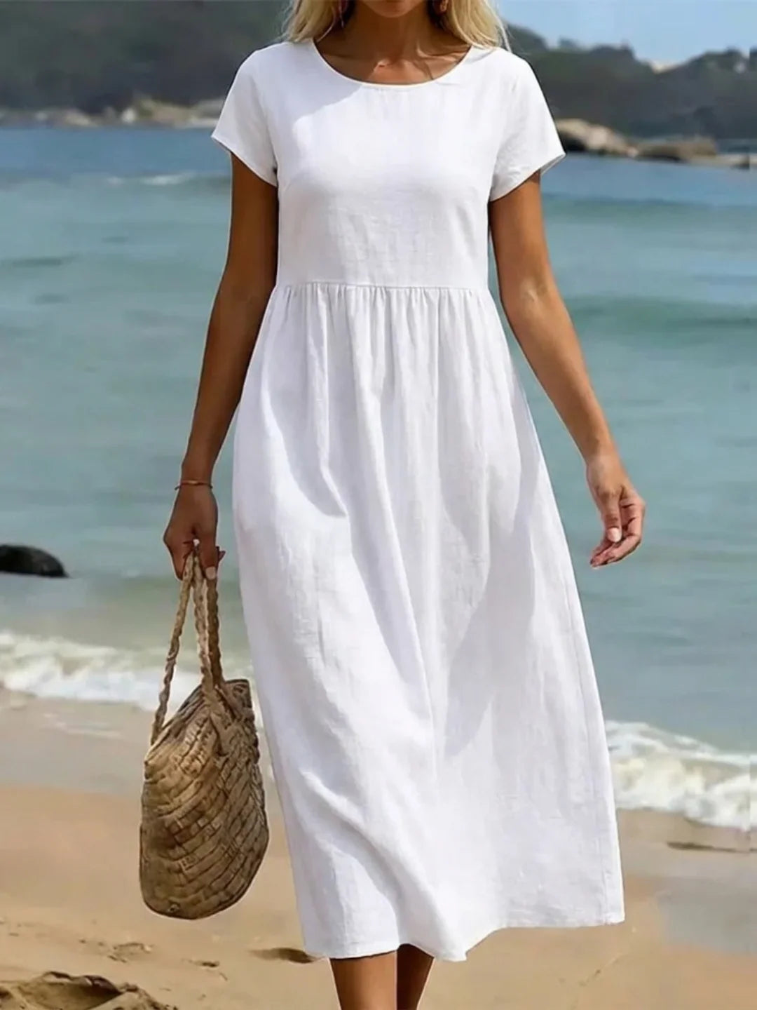 Gabriela™ | Timeless elegance fluid midi dress