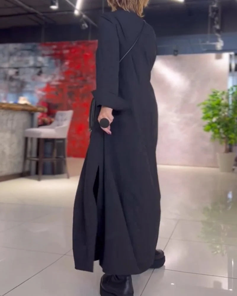 HELENA™ | Long Dress with Elegant Side Slits and Timeless Comfort