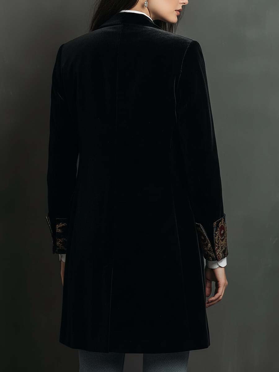 Leontine | Fitted Black Baroque Blazer