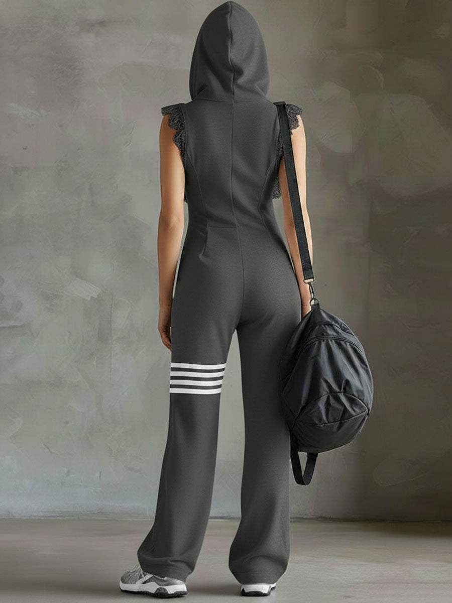 Selene | Hooded Sporty Jumpsuit