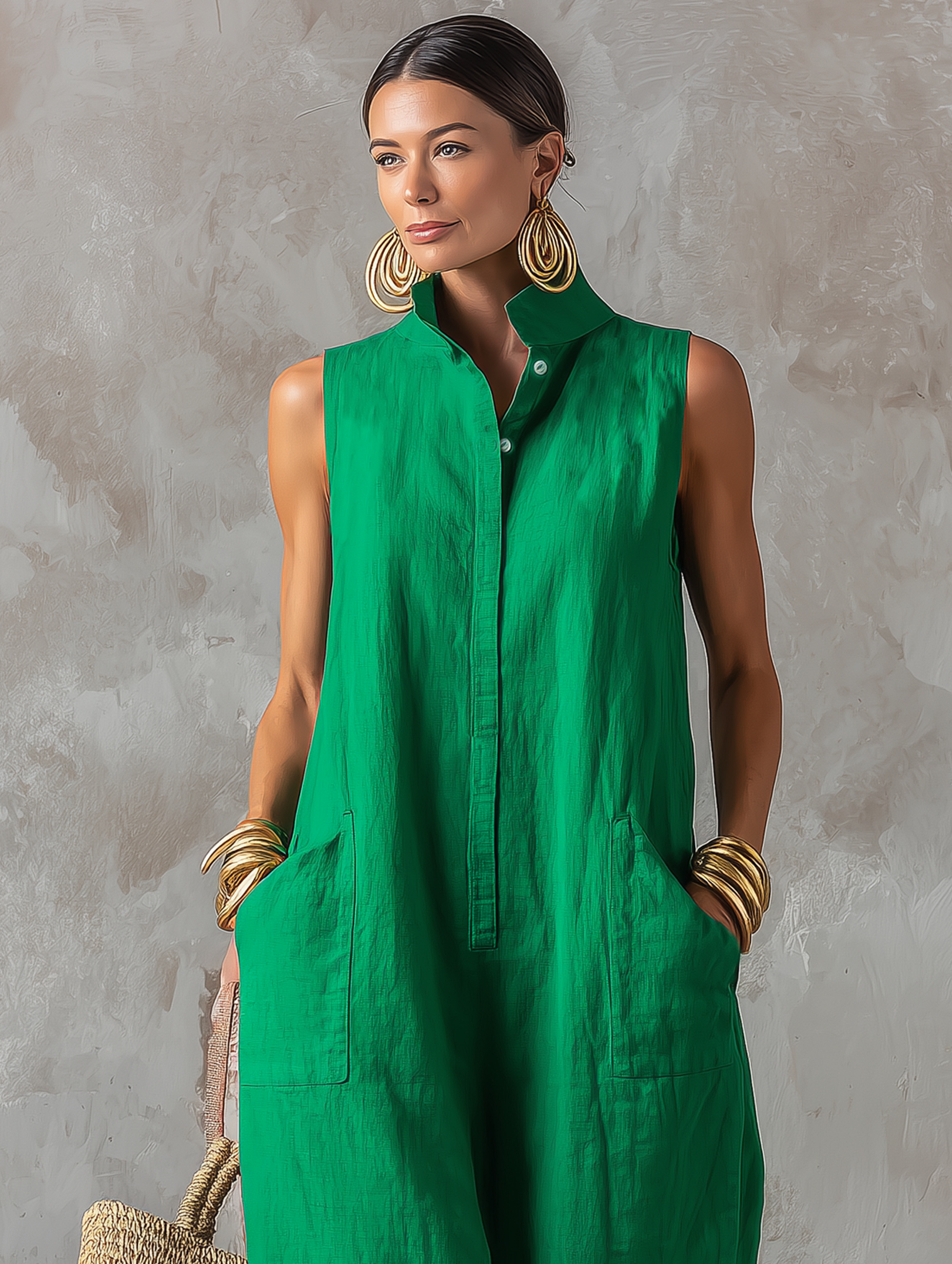 Carla – Emerald Green Jumpsuit